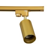 GloboStar® LEO 60360 Μοντέρνο Φωτιστικό Οροφής Ράγα Πολύφωτο 4 x GU10 IP20 Χρυσό Αλουμίνιο - Μ100 x Π6 x Υ20cm - 5 Χρόνια Εγγύηση