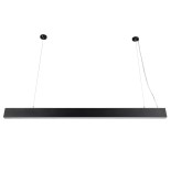 GLOBOSTAR® FELIX 61028-P Μοντέρνο Γραμμικό Κρεμαστό Φωτιστικό Οροφής LED 54W 6500lm 120° AC 220-240V IP20 Ρυθμιζόμενο Λευκό CCT με Χειριστήριο από 2700K έως 6000K Dimmable - Lumileds SMD Chip - Μαύρο Ματ - Μ120 x Π3.5 x Υ7cm - 3 Χρόνια Εγγύηση