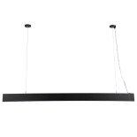 GLOBOSTAR® FELIX 61028-P Μοντέρνο Γραμμικό Κρεμαστό Φωτιστικό Οροφής LED 54W 6500lm 120° AC 220-240V IP20 Ρυθμιζόμενο Λευκό CCT με Χειριστήριο από 2700K έως 6000K Dimmable - Lumileds SMD Chip - Μαύρο Ματ - Μ120 x Π3.5 x Υ7cm - 3 Χρόνια Εγγύηση