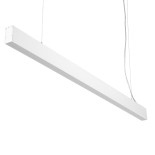 GLOBOSTAR® FELIX 61029-P Μοντέρνο Γραμμικό Κρεμαστό Φωτιστικό Οροφής LED 54W 5400lm 120° AC 220-240V IP20 Ρυθμιζόμενο Λευκό CCT με Χειριστήριο από 2700K έως 6000K Dimmable - Lumileds SMD Chip - Λευκό Ματ - Μ120 x Π3.5 x Υ7cm - 3 Χρόνια Εγγύηση