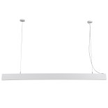 GLOBOSTAR® FELIX 61029-P Μοντέρνο Γραμμικό Κρεμαστό Φωτιστικό Οροφής LED 54W 5400lm 120° AC 220-240V IP20 Ρυθμιζόμενο Λευκό CCT με Χειριστήριο από 2700K έως 6000K Dimmable - Lumileds SMD Chip - Λευκό Ματ - Μ120 x Π3.5 x Υ7cm - 3 Χρόνια Εγγύηση