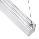 GLOBOSTAR® FELIX 61029-P Μοντέρνο Γραμμικό Κρεμαστό Φωτιστικό Οροφής LED 54W 5400lm 120° AC 220-240V IP20 Ρυθμιζόμενο Λευκό CCT με Χειριστήριο από 2700K έως 6000K Dimmable - Lumileds SMD Chip - Λευκό Ματ - Μ120 x Π3.5 x Υ7cm - 3 Χρόνια Εγγύηση