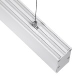 GLOBOSTAR® FELIX 61029-P Μοντέρνο Γραμμικό Κρεμαστό Φωτιστικό Οροφής LED 54W 5400lm 120° AC 220-240V IP20 Ρυθμιζόμενο Λευκό CCT με Χειριστήριο από 2700K έως 6000K Dimmable - Lumileds SMD Chip - Λευκό Ματ - Μ120 x Π3.5 x Υ7cm - 3 Χρόνια Εγγύηση