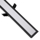 GLOBOSTAR® LUCA 61032 Μοντέρνο Φωτιστικό Οροφής LED 54W 6500lm 120° AC 220-240V IP20 Ρυθμιζόμενο Λευκό CCT με Χειριστήριο από 2700K έως 6000K Dimmable - Lumileds SMD Chip - Μαύρο Ματ - Μ121.5 x Π5 x Υ4cm - 3 Χρόνια Εγγύηση
