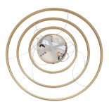 GloboStar® DIAMOND TRIO 61139 Κρεμαστό Φωτιστικό Δαχτυλίδι-Κύκλος LED CCT 120W 14723lm 360° AC 220-240V - Εναλλαγή Φωτισμού μέσω Τηλεχειριστηρίου All In One Ψυχρό 6000k+Φυσικό 4500k+Θερμό 2700k Dimmable Φ40+60+80cm - Χρυσό Βούρτσας - 3 Years Warranty