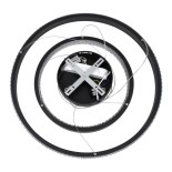 GloboStar® DIAMOND DUO 61150 Κρεμαστό Φωτιστικό Δαχτυλίδι-Κύκλος LED CCT 75W 8743lm 360° AC 220-240V - Εναλλαγή Φωτισμού μέσω Τηλεχειριστηρίου All In One Ψυχρό 6000k+Φυσικό 4500k+Θερμό 2700k Dimmable Φ40+60cm - Μαύρο - 3 Years Warranty