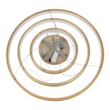 GloboStar® NEMESIS TRIO 61172 Κρεμαστό Φωτιστικό Δαχτυλίδι-Κύκλος LED CCT 120W 14723lm 360° AC 220-240V - Εναλλαγή Φωτισμού μέσω Τηλεχειριστηρίου All In One Ψυχρό 6000k+Φυσικό 4500k+Θερμό 2700k Dimmable Φ40+60+80cm - Χρυσό Βούρτσας - 3 Years Warranty