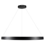 GloboStar® VENOM 61182 Κρεμαστό Φωτιστικό Δαχτυλίδι-Κύκλος LED CCT 75W 8818lm 120° AC 220-240V - Εναλλαγή Φωτισμού μέσω Τηλεχειριστηρίου All In One Ψυχρό 6000K+Φυσικό 4500K+Θερμό 2700K Dimmable Φ100cm - Μαύρο - 3 Years Warranty