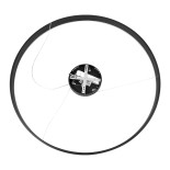 GloboStar® VENOM 61182 Κρεμαστό Φωτιστικό Δαχτυλίδι-Κύκλος LED CCT 75W 8818lm 120° AC 220-240V - Εναλλαγή Φωτισμού μέσω Τηλεχειριστηρίου All In One Ψυχρό 6000K+Φυσικό 4500K+Θερμό 2700K Dimmable Φ100cm - Μαύρο - 3 Years Warranty