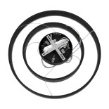 GloboStar® VENOM DUO 61185 Κρεμαστό Φωτιστικό Δαχτυλίδι-Κύκλος LED CCT 75W 8818lm 120° AC 220-240V - Εναλλαγή Φωτισμού μέσω Τηλεχειριστηρίου All In One Ψυχρό 6000K+Φυσικό 4500K+Θερμό 2700K Dimmable Φ40+60cm - Μαύρο - 3 Years Warranty