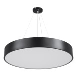 GLOBOSTAR® BURTON 61202 Μοντέρνο Κρεμαστό Φωτιστικό Οροφής LED 75W 7500lm 120° AC 220-240V IP20 Ρυθμιζόμενο Λευκό CCT με Χειριστήριο από 2700K έως 6000K Dimmable - Lumileds SMD Chip - Μαύρο Ματ - Μ60 x Π60 x Υ8cm - 3 Χρόνια Εγγύηση