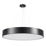 GLOBOSTAR® BURTON 61202 Μοντέρνο Κρεμαστό Φωτιστικό Οροφής LED 75W 7500lm 120° AC 220-240V IP20 Ρυθμιζόμενο Λευκό CCT με Χειριστήριο από 2700K έως 6000K Dimmable - Lumileds SMD Chip - Μαύρο Ματ - Μ60 x Π60 x Υ8cm - 3 Χρόνια Εγγύηση