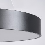 GLOBOSTAR® BURTON 61202 Μοντέρνο Κρεμαστό Φωτιστικό Οροφής LED 75W 7500lm 120° AC 220-240V IP20 Ρυθμιζόμενο Λευκό CCT με Χειριστήριο από 2700K έως 6000K Dimmable - Lumileds SMD Chip - Μαύρο Ματ - Μ60 x Π60 x Υ8cm - 3 Χρόνια Εγγύηση