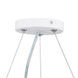 GLOBOSTAR® BURTON 61203 Μοντέρνο Κρεμαστό Φωτιστικό Οροφής LED 75W 7500lm 120° AC 220-240V IP20 Ρυθμιζόμενο Λευκό CCT με Χειριστήριο από 2700K έως 6000K Dimmable - Lumileds SMD Chip - Λευκό Ματ - Μ60 x Π60 x Υ8cm - 3 Χρόνια Εγγύηση