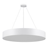 GLOBOSTAR® BURTON 61203 Μοντέρνο Κρεμαστό Φωτιστικό Οροφής LED 75W 7500lm 120° AC 220-240V IP20 Ρυθμιζόμενο Λευκό CCT με Χειριστήριο από 2700K έως 6000K Dimmable - Lumileds SMD Chip - Λευκό Ματ - Μ60 x Π60 x Υ8cm - 3 Χρόνια Εγγύηση