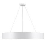 GLOBOSTAR® BURTON 61203 Μοντέρνο Κρεμαστό Φωτιστικό Οροφής LED 75W 7500lm 120° AC 220-240V IP20 Ρυθμιζόμενο Λευκό CCT με Χειριστήριο από 2700K έως 6000K Dimmable - Lumileds SMD Chip - Λευκό Ματ - Μ60 x Π60 x Υ8cm - 3 Χρόνια Εγγύηση