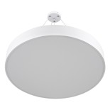 GLOBOSTAR® BURTON 61203 Μοντέρνο Κρεμαστό Φωτιστικό Οροφής LED 75W 7500lm 120° AC 220-240V IP20 Ρυθμιζόμενο Λευκό CCT με Χειριστήριο από 2700K έως 6000K Dimmable - Lumileds SMD Chip - Λευκό Ματ - Μ60 x Π60 x Υ8cm - 3 Χρόνια Εγγύηση