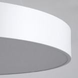 GLOBOSTAR® BURTON 61203 Μοντέρνο Κρεμαστό Φωτιστικό Οροφής LED 75W 7500lm 120° AC 220-240V IP20 Ρυθμιζόμενο Λευκό CCT με Χειριστήριο από 2700K έως 6000K Dimmable - Lumileds SMD Chip - Λευκό Ματ - Μ60 x Π60 x Υ8cm - 3 Χρόνια Εγγύηση