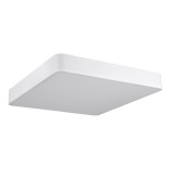 GloboStar® KAMALA 61209-P Κρεμαστή Πλαφονιέρα Οροφής LED CCT 75W 8625lm 120° AC 220-240V - Εναλλαγή Φωτισμού μέσω Τηλεχειριστηρίου All In One Ψυχρό 6000k+Φυσικό 4500k+Θερμό 2700k Dimmable Μ60 x Π60 x Υ8cm - Λευκό - 3 Years Warranty