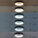 GLOBOSTAR® SALEM 61235 Μοντέρνο Φωτιστικό Οροφής LED 75W 8625lm 120° AC 220-240V IP20 Ρυθμιζόμενο Λευκό CCT με Χειριστήριο από 2700K έως 6000K Dimmable - Lumileds SMD Chip - Χρυσό - Μ45 x Π45 x Υ8.5cm - 3 Χρόνια Εγγύηση