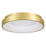 GLOBOSTAR® SALEM 61235 Μοντέρνο Φωτιστικό Οροφής LED 75W 8625lm 120° AC 220-240V IP20 Ρυθμιζόμενο Λευκό CCT με Χειριστήριο από 2700K έως 6000K Dimmable - Lumileds SMD Chip - Χρυσό - Μ45 x Π45 x Υ8.5cm - 3 Χρόνια Εγγύηση