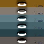 GLOBOSTAR® SALEM 61243 Μοντέρνο Κρεμαστό Φωτιστικό Οροφής LED 75W 8625lm 120° AC 220-240V IP20 Ρυθμιζόμενο Λευκό CCT με Χειριστήριο από 2700K έως 6000K Dimmable - Lumileds SMD Chip - Χρυσό - Μ45 x Π45 x Υ6cm - 3 Χρόνια Εγγύηση