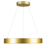 GLOBOSTAR® SALEM 61247 Μοντέρνο Κρεμαστό Φωτιστικό Οροφής LED 105W 12075lm 120° AC 220-240V IP20 Ρυθμιζόμενο Λευκό CCT με Χειριστήριο από 2700K έως 6000K Dimmable - Lumileds SMD Chip - Χρυσό - Μ60 x Π60 x Υ6cm - 3 Χρόνια Εγγύηση