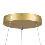 GLOBOSTAR® SALEM 61247 Μοντέρνο Κρεμαστό Φωτιστικό Οροφής LED 105W 12075lm 120° AC 220-240V IP20 Ρυθμιζόμενο Λευκό CCT με Χειριστήριο από 2700K έως 6000K Dimmable - Lumileds SMD Chip - Χρυσό - Μ60 x Π60 x Υ6cm - 3 Χρόνια Εγγύηση