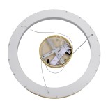 GLOBOSTAR® SALEM 61247 Μοντέρνο Κρεμαστό Φωτιστικό Οροφής LED 105W 12075lm 120° AC 220-240V IP20 Ρυθμιζόμενο Λευκό CCT με Χειριστήριο από 2700K έως 6000K Dimmable - Lumileds SMD Chip - Χρυσό - Μ60 x Π60 x Υ6cm - 3 Χρόνια Εγγύηση