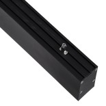GLOBOSTAR® FELIX 61028-S Μοντέρνο Γραμμικό Φωτιστικό Οροφής LED 54W 5400lm 120° AC 220-240V IP20 Ρυθμιζόμενο Λευκό CCT με Χειριστήριο από 2700K έως 6000K Dimmable - Lumileds SMD Chip - Μαύρο Ματ - Μ120 x Π3.5 x Υ7cm - 3 Χρόνια Εγγύηση