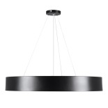 GloboStar® BURTON 61202-S Πλαφονιέρα Οροφής LED CCT 75W 8625lm 120° AC 220-240V - Εναλλαγή Φωτισμού μέσω Τηλεχειριστηρίου All In One Ψυχρό 6000k+Φυσικό 4500k+Θερμό 2700k Dimmable Φ60cm - Μαύρο - 3 Years Warranty