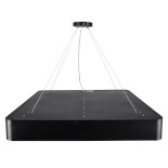 GloboStar® KAMALA 61208-S Πλαφονιέρα Οροφής LED CCT 75W 8625lm 120° AC 220-240V - Εναλλαγή Φωτισμού μέσω Τηλεχειριστηρίου All In One Ψυχρό 6000k+Φυσικό 4500k+Θερμό 2700k Dimmable Μ60 x Π60 x Υ8cm - Μαύρο - 3 Years Warranty