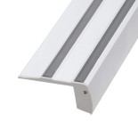 GloboStar® STAIR-PROFILE 70842-3M Προφίλ Αλουμινίου - Βάση & Ψύκτρα Ταινίας LED με Λευκό Γαλακτερό Κάλυμμα - Χρήση σε Σκαλοπάτια - Πατητό Κάλυμμα - Ασημί - 3 Μέτρα - Μ300 x Π8 x Υ3.2cm