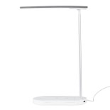 GloboStar® FIARIA 76531 Μοντέρνο Επιτραπέζιο Φωτιστικό Πορτατίφ LED 5W 500lm 180° DC 5V - με Ασύρματη Φόρτιση - Wireless Charger - Διακόπτη Αφής - CCT Θερμό Λευκό 2700K - Φυσικό Λευκό 4500K - Ψυχρό Λευκό 6000K Dimmable - Μ25 x Π10.5 x Υ35.5 - Λευκό