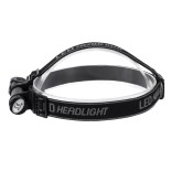 GloboStar® 79075 Φορητός Φακός Κεφαλής Επαναφορτιζόμενος LED Luminus SST20 10W 800lm 60° Μοιρών με 1 x 18650 Μπαταρία 2000mAh USB 2.0 3 Modes Αδιάβροχο IP54 Ψυχρό Λευκό 6000K
