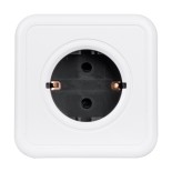 GloboStar® TRAVEL PowerCube PRO Certified 79627 Πολύπριζο 5 Θέσεων με 5 Πρίζες Ασφαλείας Childproof EU Schuko AC 220-240V Μ7.5 x Π11.5 x Υ7.5 - Λευκό με Γκρι - Max Load 3680W/16A