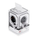 GloboStar® TRAVEL PowerCube PRO Certified 79633 Πολύπριζο 6 Θέσεων με 4 Πρίζες Ασφαλείας Childproof EU Schuko AC 220-240V & 2 Πρίζες USB Max 2.1A/DC 5V Μ7.5 x Π11.5 x Υ7.5 - Λευκό με Γκρι - Max Load 3680W/16A