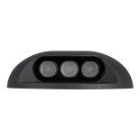 GLOBOSTAR® STEP-LUNA 90617 Αρχιτεκτονικό Φωτιστικό Διαδρόμου/Σκαλοπατιού LED 3W 345lm 10° DC 24V Αδιάβροχο IP65 Φυσικό Λευκό 4500K Dimmable - Μαύρο - Φ12 x Υ3cm - 3 Χρόνια Εγγύηση