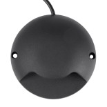 GLOBOSTAR® STEP-LUNA 90617 Αρχιτεκτονικό Φωτιστικό Διαδρόμου/Σκαλοπατιού LED 3W 345lm 10° DC 24V Αδιάβροχο IP65 Φυσικό Λευκό 4500K Dimmable - Μαύρο - Φ12 x Υ3cm - 3 Χρόνια Εγγύηση
