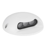 GLOBOSTAR® STEP-LUNA 90619 Αρχιτεκτονικό Φωτιστικό Διαδρόμου/Σκαλοπατιού LED 3W 330lm 10° DC 24V Αδιάβροχο IP65 Θερμό Λευκό 2700K Dimmable - Λευκό - Φ12 x Υ3cm - 3 Χρόνια Εγγύηση