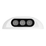 GLOBOSTAR® STEP-LUNA 90619 Αρχιτεκτονικό Φωτιστικό Διαδρόμου/Σκαλοπατιού LED 3W 330lm 10° DC 24V Αδιάβροχο IP65 Θερμό Λευκό 2700K Dimmable - Λευκό - Φ12 x Υ3cm - 3 Χρόνια Εγγύηση