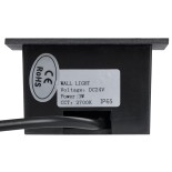 GLOBOSTAR® STEP-MINA 90625 Χωνευτό Αρχιτεκτονικό Φωτιστικό Διαδρόμου/Σκαλοπατιού LED 3W 330lm 30° DC 24V Αδιάβροχο IP65 Θερμό Λευκό 2700K Dimmable - Μαύρο - Μ8.3 x Π8.3 x Υ5cm - 3 Χρόνια Εγγύηση