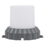 GloboStar® WALLLIGHT-MONA 90629 Φωτιστικό Τοίχου - Απλίκα Point Light LED 12W 1320lm 360° DC 24V Αδιάβροχο IP65 Φ13 x Υ12.5cm Θερμό Λευκό 3000K - Γκρι Ανθρακί - 3 Years Warranty
