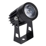GloboStar® SPOT-TOLA 90631 Σποτ Φωτισμου Wall Washer LED 1W 110lm 10° DC 24V Αδιάβροχο IP65 Φ5 x Υ9cm Θερμό Λευκό 3000K - Μαύρο - 3 Years Warranty