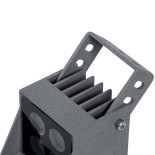 GloboStar® SPOT-JENA 90635 Σποτ Φωτισμου Wall Washer LED 8W 880lm 30° AC 220-240V Αδιάβροχο IP65 Μ8.5 x Π7.3 x Υ9.5cm Θερμό Λευκό 3000K - Γκρι Ανθρακί - 3 Years Warranty
