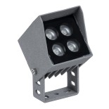 GloboStar® SPOT-JENA 90636 Σποτ Φωτισμου Wall Washer LED 8W 920lm 30° AC 220-240V Αδιάβροχο IP65 Μ8.5 x Π7.3 x Υ9.5cm Φυσικό Λευκό 4500K - Γκρι Ανθρακί - 3 Years Warranty