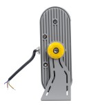 GLOBOSTAR® FLOOD-HENA 90638 Προβολέας Σποτ Wall Washer LED 24W 2160lm 30° AC 220-240V Αδιάβροχο IP65 Θερμό Λευκό 3000K - Ασημί - Μ22.5 x Π6 x Υ16.5cm - 3 Χρόνια Εγγύηση