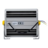 GLOBOSTAR® FLOOD-HENA 90638 Προβολέας Σποτ Wall Washer LED 24W 2160lm 30° AC 220-240V Αδιάβροχο IP65 Θερμό Λευκό 3000K - Ασημί - Μ22.5 x Π6 x Υ16.5cm - 3 Χρόνια Εγγύηση