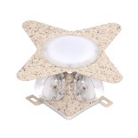 GloboStar® WALLLIGHT-CINA 90658 Φωτιστικό Τοίχου - Απλίκα LED 10W 1100lm 10° AC 220-240V Αδιάβροχο IP65 Μ18.5 x Π18.5 x Υ8.5cm Θερμό Λευκό 3000K - Μπεζ της Άμμου