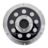 GloboStar® UNDERWATER-FINA 90674 Υποβρύχιο Φωτιστικό Σποτ Ειδικό για Σιντριβάνια LED 9W 990lm 30° DC 24V Αδιάβροχο IP68 Φ16 x Υ8cm Θερμό Λευκό 3000K - Ανοξείδωτο Ατσάλι - 3 Years Warranty